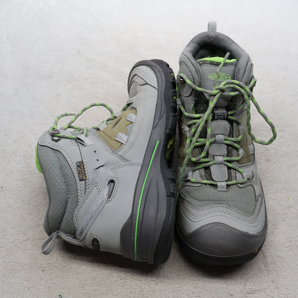 Keen Women 9.5W Hiking Boots Gray American Built Logan Mid Waterproof 1014007